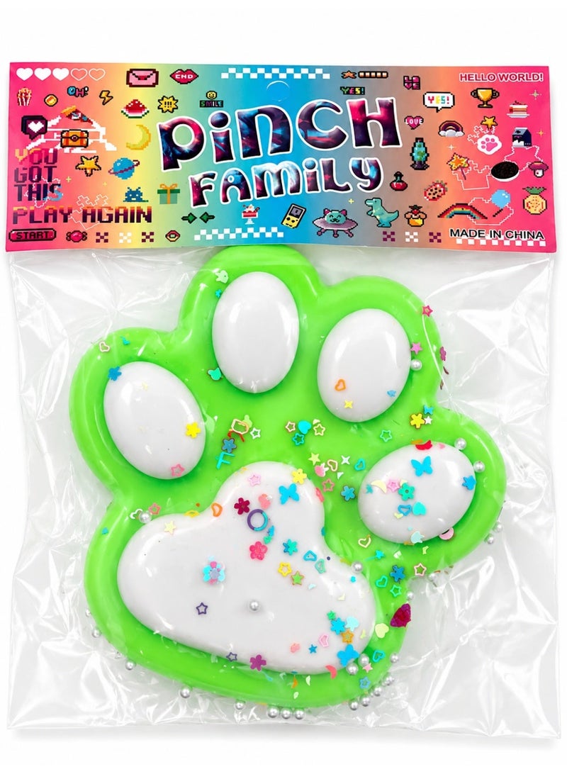 Squishies Pinch Family SET of 2, Squishy Cute Soft Silicone Big Cats Paw Fidget Stress Relief Sensory Toys Gifts for Adults Women, Cat Paw Squishy Stress Relief Toys for Kids Adults Pinch Decompression Toy Super Soft Squeeze Fidget Toys - Image 2