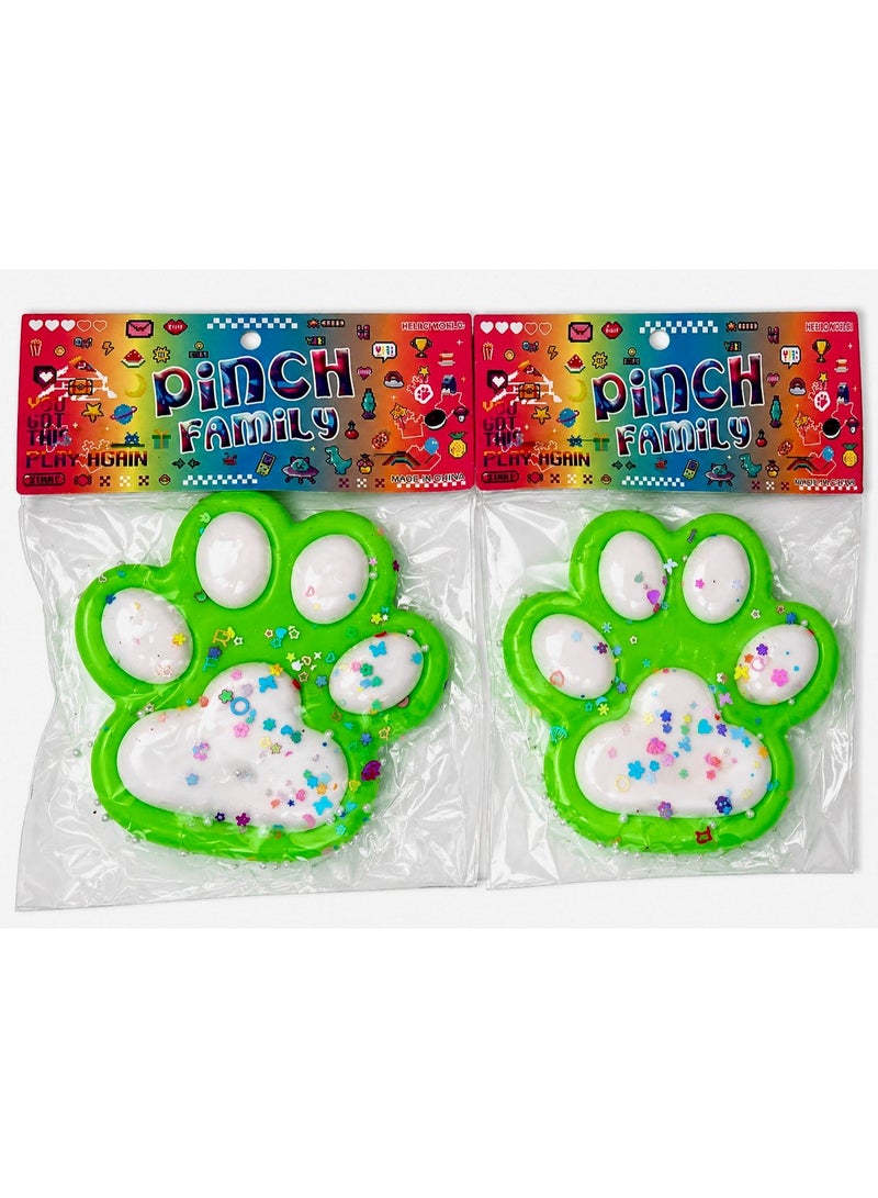 Squishies Pinch Family SET of 2, Squishy Cute Soft Silicone Big Cats Paw Fidget Stress Relief Sensory Toys Gifts for Adults Women, Cat Paw Squishy Stress Relief Toys for Kids Adults Pinch Decompression Toy Super Soft Squeeze Fidget Toys - Image 1