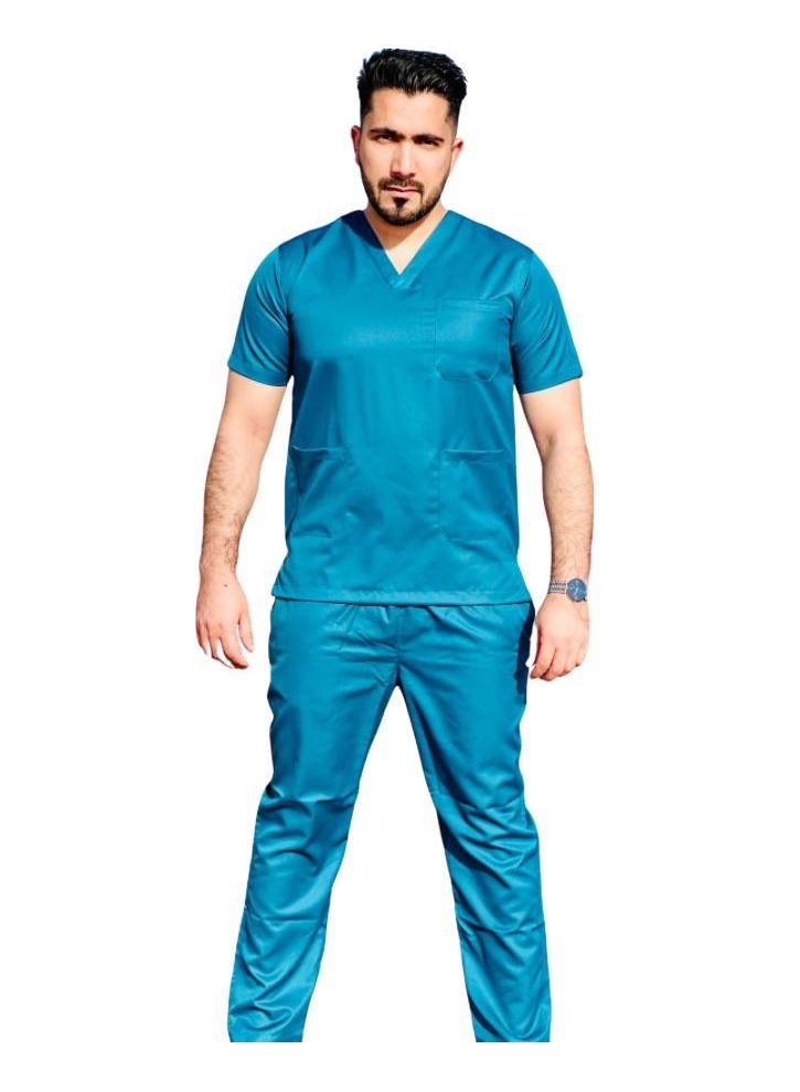 Just Needles Medical Scrub Suit Set Unisex Top And Pants  - Image 1