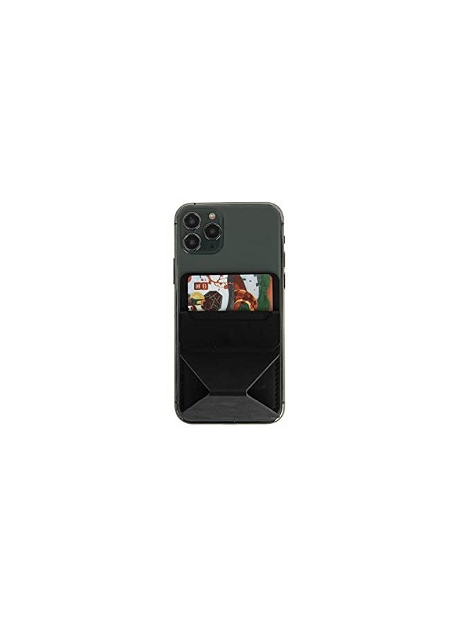 MOFT - Reusable Adhesive 4-In-1 Cell Phone Grip, Stand, Card Holder, Adjustable Viewing Angles, Thin Design (Gray Black) - Image 1