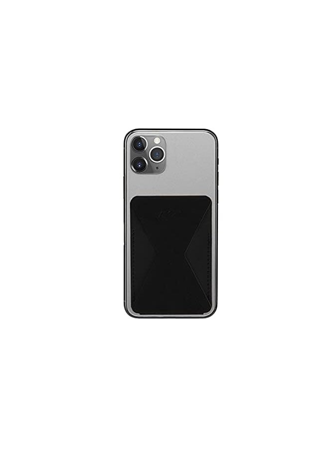 MOFT - Reusable Adhesive 4-In-1 Cell Phone Grip, Stand, Card Holder, Adjustable Viewing Angles, Thin Design (Gray Black) - Image 1