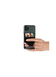 MOFT Reusable Adhesive 4-In-1 Cell Phone Grip, Stand, Card Holder, Adjustable Viewing Angles, Thin Design (Gray Black)  - Image 2