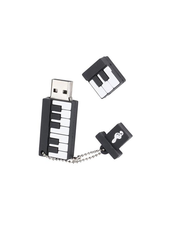 Thoraya CR10033 USB Flash Memory Stick High Speed Flash Drive Flash Disk Thumb Drive Black and White Piano Keys Memory Stick Gift with Keychain 32GB  - Image 3