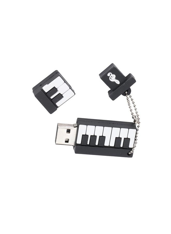 Thoraya CR10033 USB Flash Memory Stick High Speed Flash Drive Flash Disk Thumb Drive Black and White Piano Keys Memory Stick Gift with Keychain 32GB  - Image 4