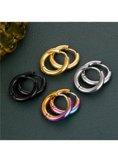 Generic Cross-border earrings female titanium steel simple ear buckle ear ring electroplating clothing accessories earrings earrings manufacturers wholesale  - Image 4