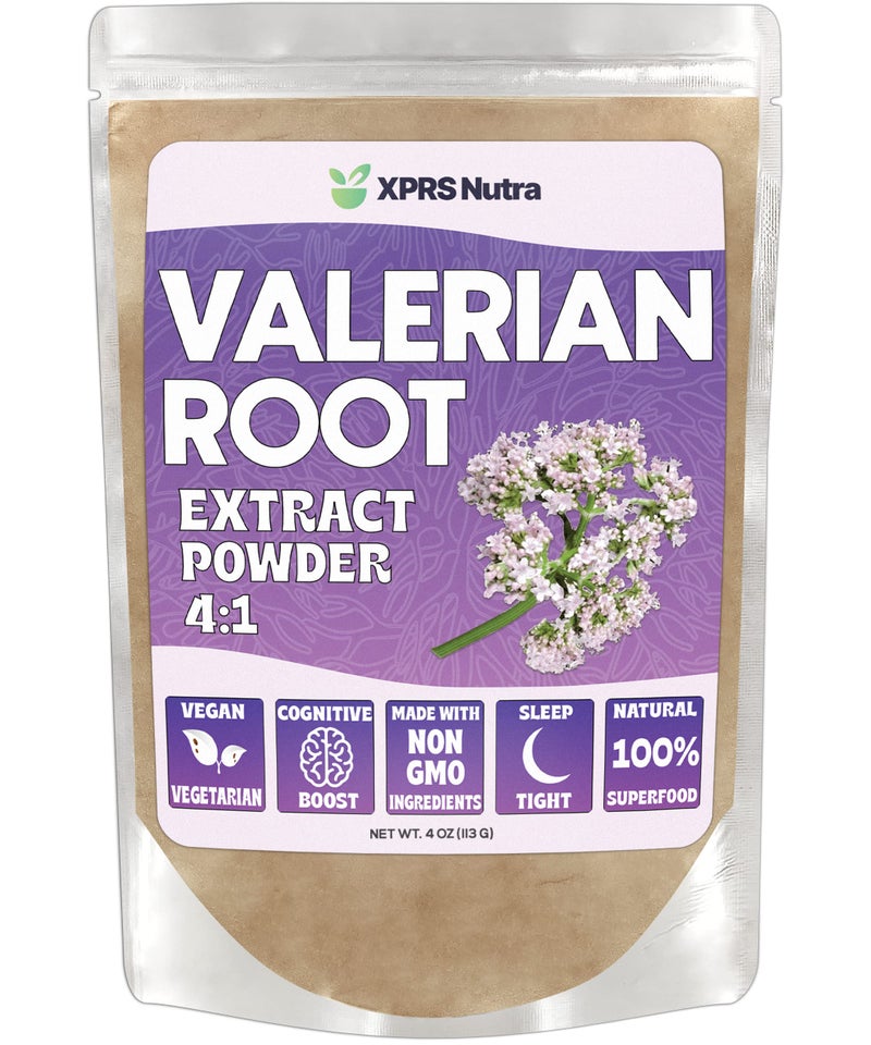 XPRS Nutra Valerian Root Extract Powder 41 Premium Valerian Root Powder for Cognition Vegan Friendly Herbal Sleep Assist 4 Ounce