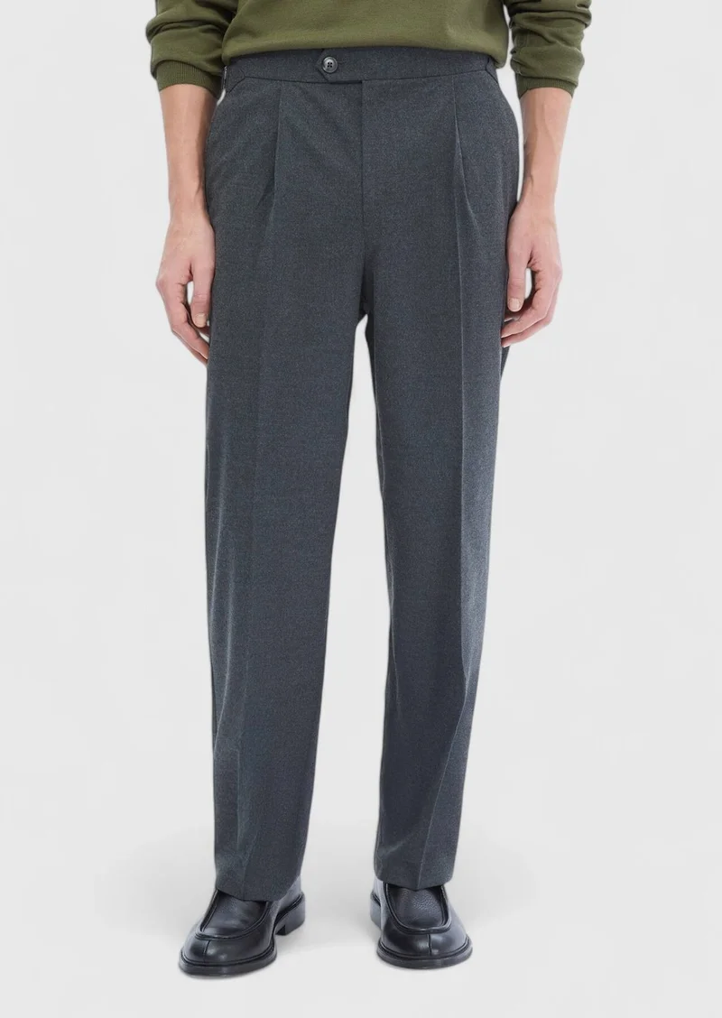 RAMSEY Hard Coal Weaving Loose Fit Casual Trousers