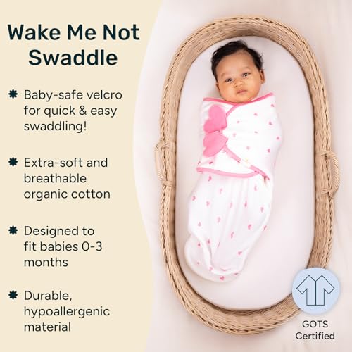 NINTARABABY Swaddle Wrap – Premium Organic Cotton, Wake Me Not Swaddle with Baby-Safe Velcro, Ultra-Soft & Snug Newborn Sleep Sack, Breathable Swaddling Blanket, Gift for Infant 0-3 Months - Image 2