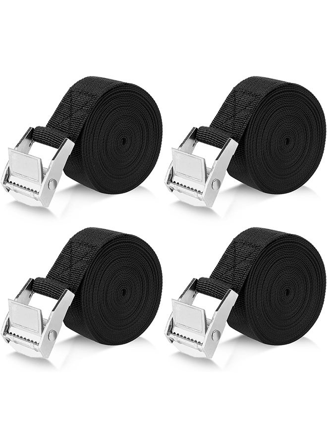 Tie Down Straps 4 Pack Heavy Duty Lashing Straps Tensioning Belts with Adjustable Cam Buckle for Car Luggage and Garden Tent Bundled Fixed, 2.5cm*2m - Image 1