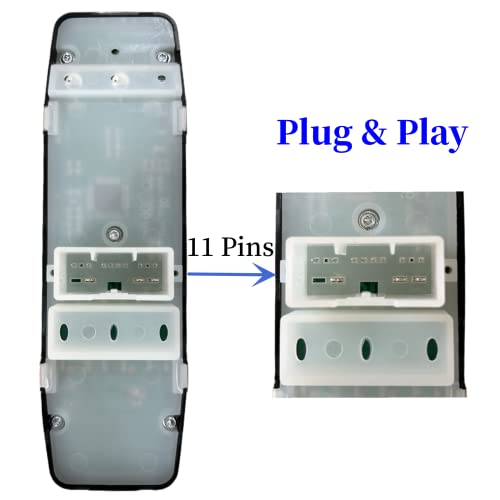 MOJTBE Power Window Master Switch Compatible with Jeep Grand Cherokee Dodge Durango 2016 2017 2018 2019 2020 2021 Replace OE# 68289802AB Front Left Driver Side - Image 2