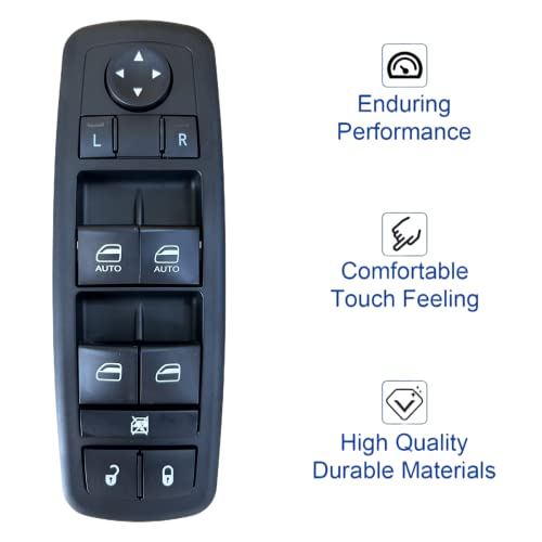 MOJTBE Power Window Master Switch Compatible with Jeep Grand Cherokee Dodge Durango 2016 2017 2018 2019 2020 2021 Replace OE# 68289802AB Front Left Driver Side - Image 4
