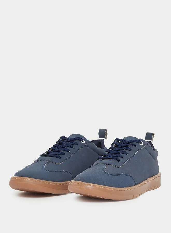 Styli Styli Old Money Grainy Low Top Lace Up Sneakers