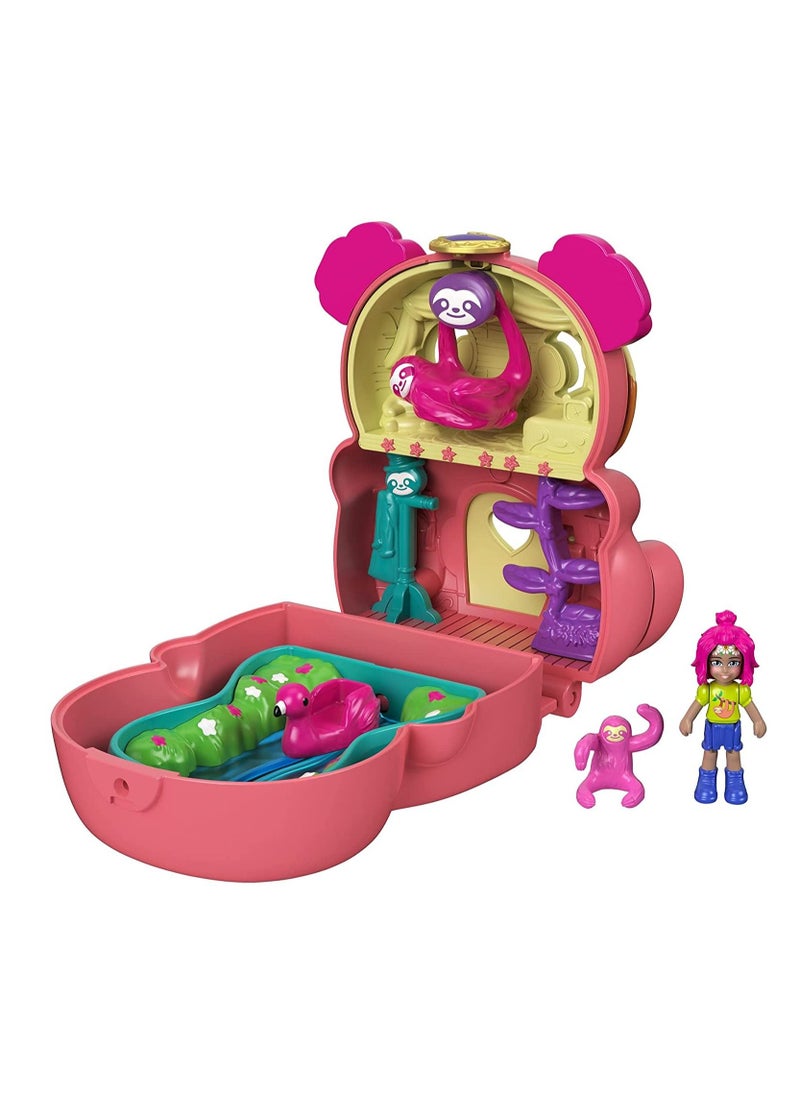 Mattel Games - Polly Pocket Flip & Find Sloth Compact - Image 1