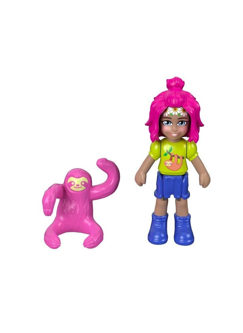 Mattel Games - Polly Pocket Flip & Find Sloth Compact - Image 1