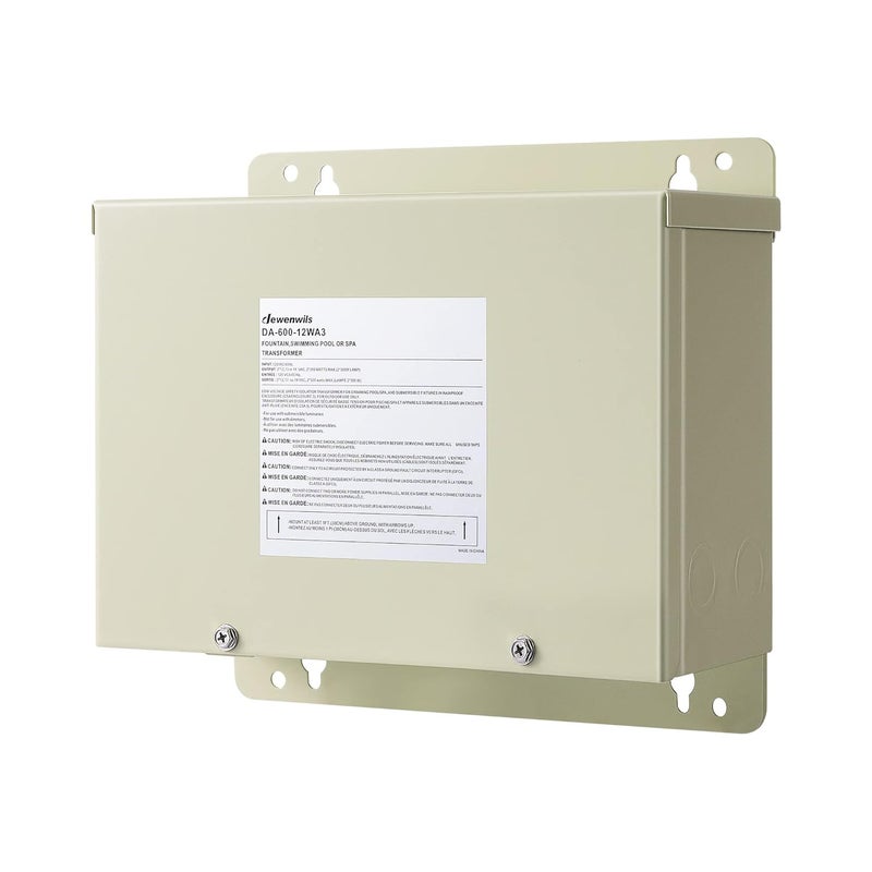 DEWENWILS 600W Low Voltage Landscape Transformer, Pool Light Transformer 120V to 12V/13V/14V AC, for Swimming Lighting, Spa & Fountain Lights, Outdoor Use, Waterproof, ETL Listed - Image 1