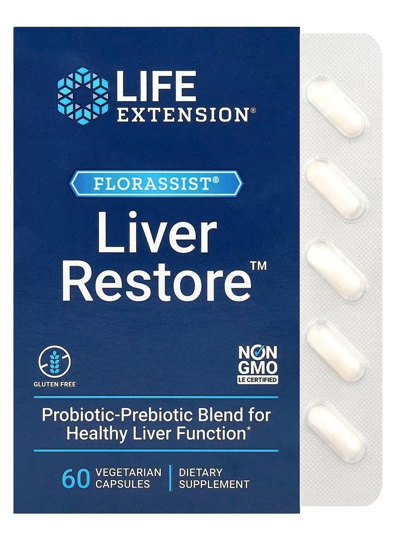 Life Extension FLORASSIST Liver Restore 60 Vegetarian Capsules - Image 1
