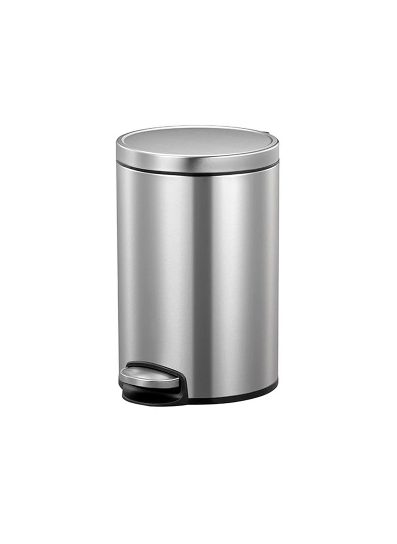 Obsessions Obsessions Fingerprint Resistant Round Step Dustbin with Liner 5 Litre Metallic  - Image 2