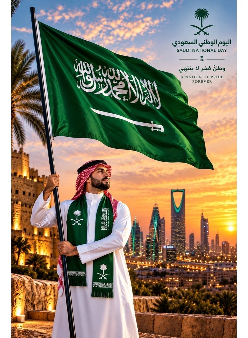 Saudi National day – Premium Quality Saudi Arabia Flag for National Day Celebration & Decoration - Image 1