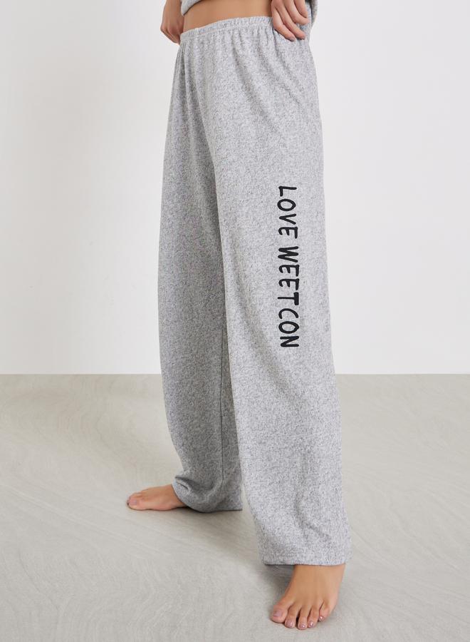 Styli Solid Striped T-Shirt and Long Pyjama Set - Image 5