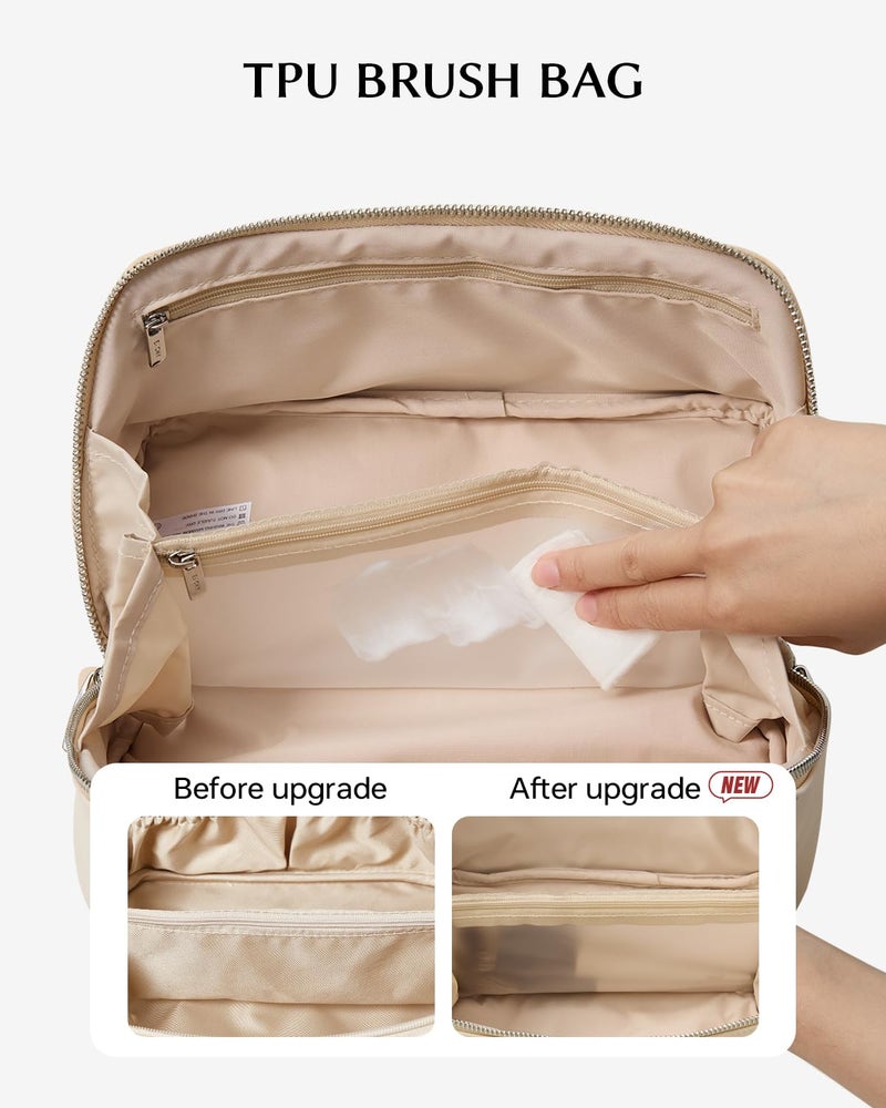 EACHY Personalized Makeup Bag, Travel Cosmetic Bags for Women with Zipper & Handle, Christmas or Birthday Gift for Mom, Wife and Friends - Image 4