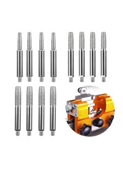 KASTWAVE Chainsaw Sharpening Stone, Chainsaw Grinding Stone, 12PCS High Hardness Diamond Chainsaw Sharpener - Burr Stone File in 3 Size Diamond, Sharpening Wheels Chainsaw File (4mm, 4.8mm, 5.5mm)  - Image 1