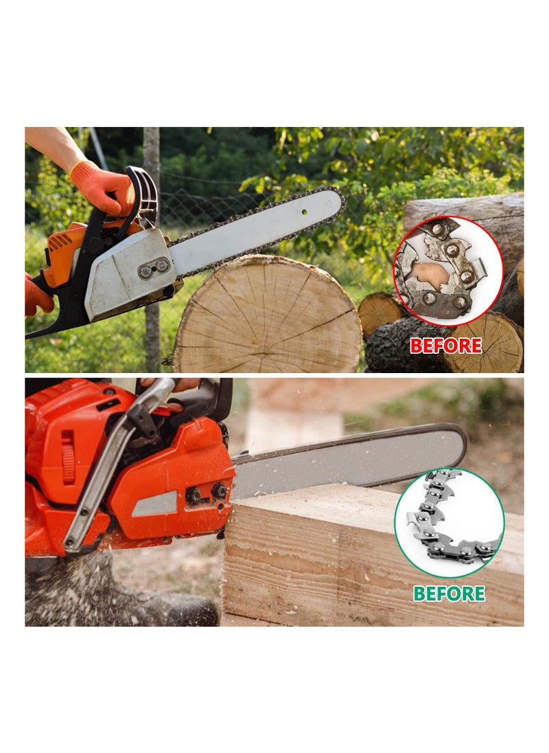 KASTWAVE - Chainsaw Sharpening Stone, Chainsaw Grinding Stone, 12PCS High Hardness Diamond Chainsaw Sharpener - Burr Stone File in 3 Size Diamond, Sharpening Wheels Chainsaw File (4mm, 4.8mm, 5.5mm) - Image 1