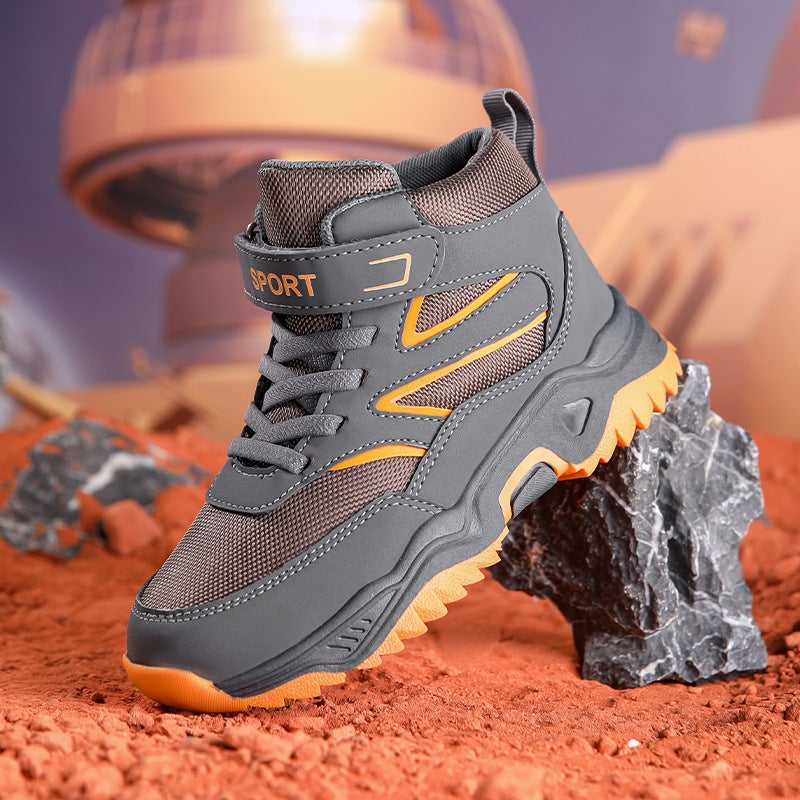 New Children'S Outdoor Hiking Shoes Boys Non-Slip Wear-Resistant High-Top Middle And Large Children'S Sneaker Hiking Running Shoes - Image 4