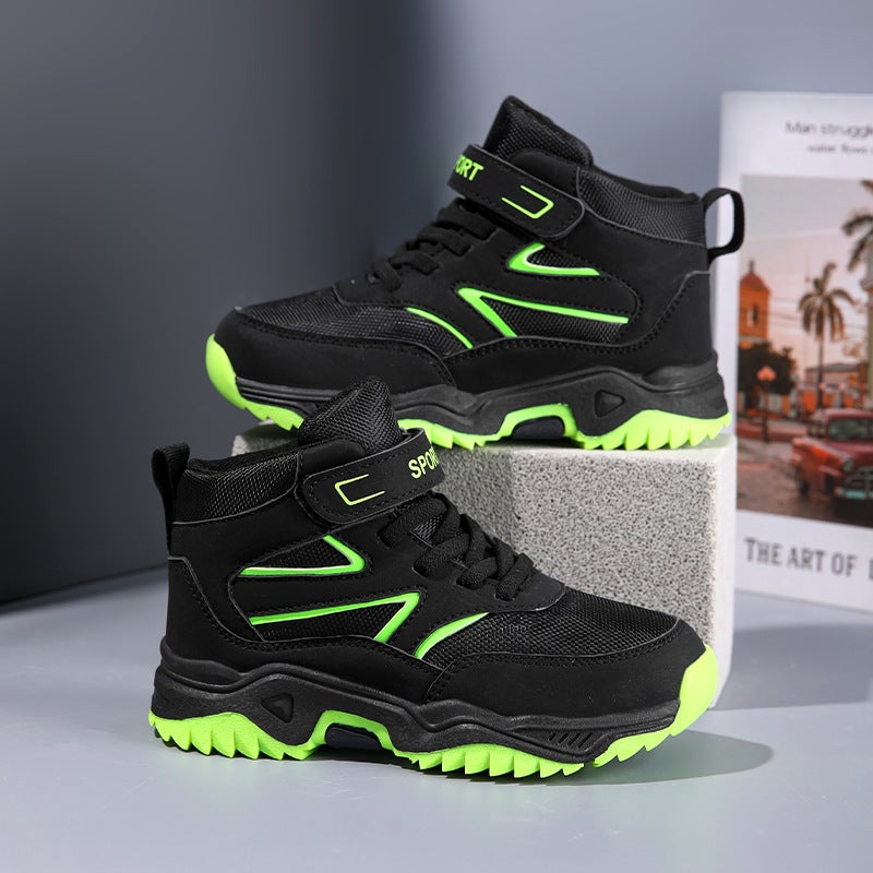 New Children'S Outdoor Hiking Shoes Boys Non-Slip Wear-Resistant High-Top Middle And Large Children'S Sneaker Hiking Running Shoes - Image 5
