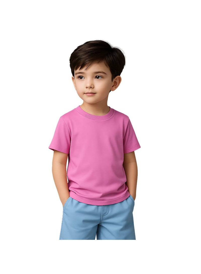 برينت شوب فور مي Printshop4me تي شيرت للأولاد برقبة دائرية 170 جرام في المتر المربع من القطن الخالص الألوان الأساسية - Image 2