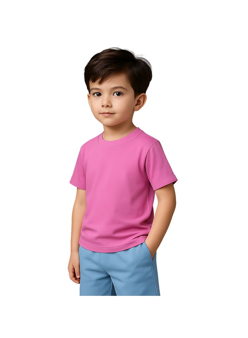 برينت شوب فور مي Printshop4me تي شيرت للأولاد برقبة دائرية 170 جرام في المتر المربع من القطن الخالص الألوان الأساسية - Image 1