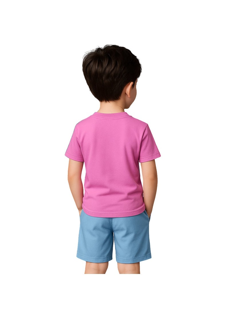 برينت شوب فور مي Printshop4me تي شيرت للأولاد برقبة دائرية 170 جرام في المتر المربع من القطن الخالص الألوان الأساسية - Image 5