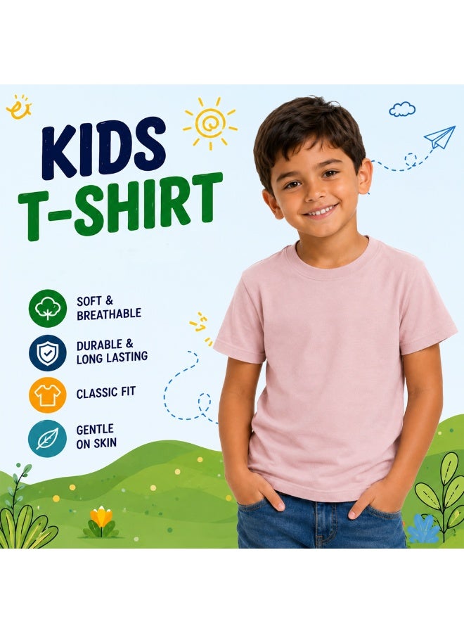 Printshop4me Kids Round Neck boys T Shirt 170 GSM Pure Cotton Basic Colors - Image 2