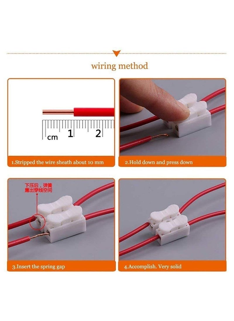 DIY Crafts DIY Crafts CTDIYHI20927 CH2 Spring Wire Connector Quick Connector Terminal Block Electrical Cable Clamp Terminal Connector LED Strip Light  - Image 4