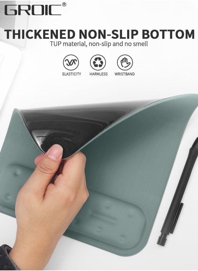 GROIC Large Smooth Superfine Fibre Memory Foam Ergonomic Mouse Pad Wrist Rest Support - Mousepad with Nonslip Base for Laptop, Computer, Gaming & Office  - Image 5