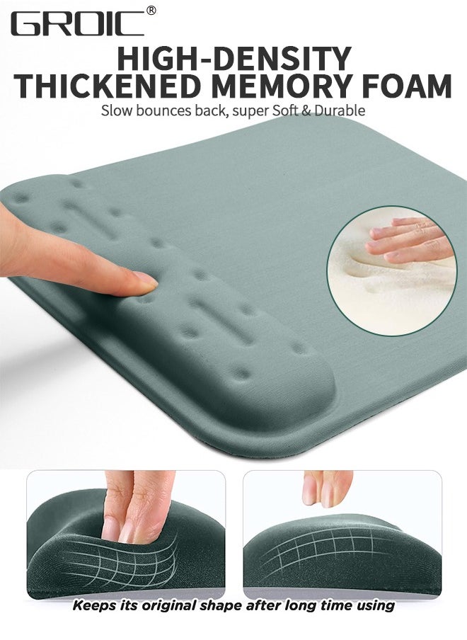 GROIC Large Smooth Superfine Fibre Memory Foam Ergonomic Mouse Pad Wrist Rest Support - Mousepad with Nonslip Base for Laptop, Computer, Gaming & Office  - Image 4