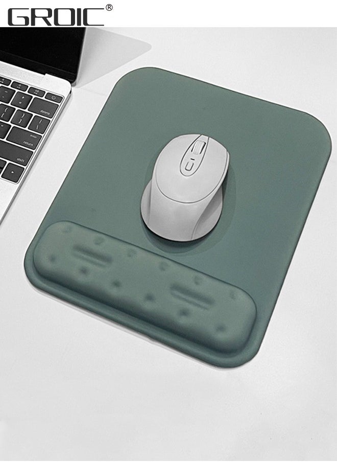 GROIC Large Smooth Superfine Fibre Memory Foam Ergonomic Mouse Pad Wrist Rest Support - Mousepad with Nonslip Base for Laptop, Computer, Gaming & Office  - Image 1