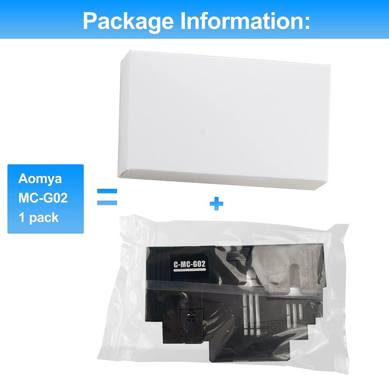 Aomya MC-G02 Maintenance Cartridge Waste Ink Collector Unit 1 Pack Compatible for Canon PIXMA G3260 G2260 G1220...etc Printers Ink Collection Ink Maintenance Tank - Image 2