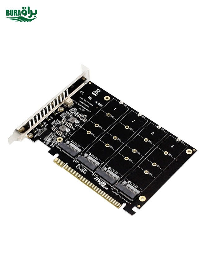 BURAQ PH44 NVME 4 Disk Array Card PCI-E Signal Split Array Card  - Image 2