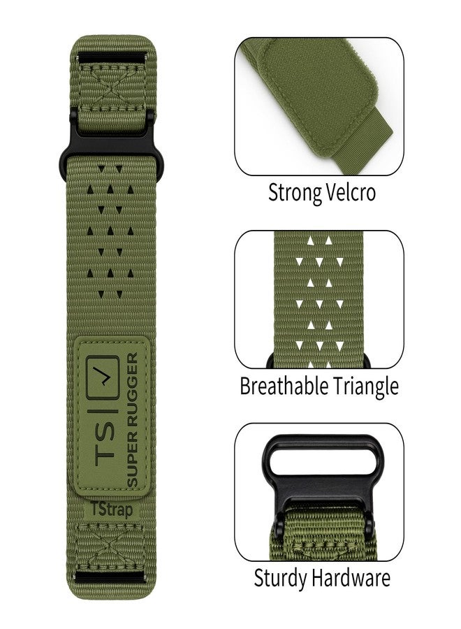 TStrap Nylon Sport Watch Strap - Black Quick Release Watch Bands for Men Women - Athletic Military Smart Watch Bracelet Strap Replacement - 18mm 20mm 22mm, 22mm, Nylon, No Gemstone - Image 4
