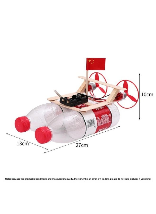 Generic Technology Production Small Invention Science Experiment Set Primary School Students Handmade Kidsren's Diy Material Package Remote Control Boat Model-Color:Yacht Upgraded Version Finished Product + Paint  - Image 5