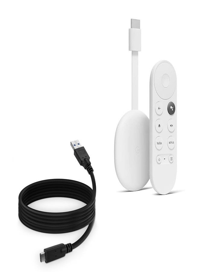 BoxWave كابل BoxWave متوافق مع Google Chromecast مع التلفاز - DirectSync - USB 3.0 A إلى USB 3.1 Type C، كابل شحن ومزامنة USB C - 6 قدم - أسود - Image 1