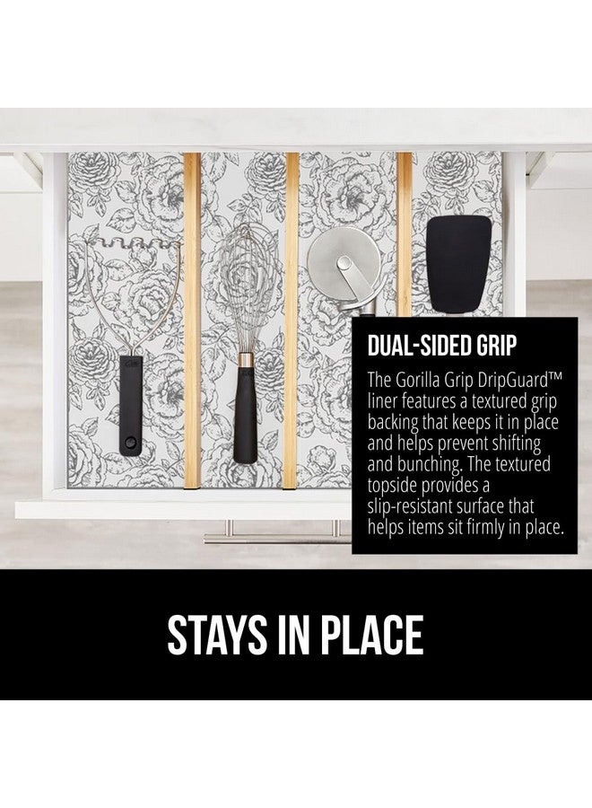 GORILLA GRIP DripGuard Drawer and Shelf Liner for Cabinet, Slip Resistant Non Adhesive Protection for Kitchen, BPA Free Smooth Surface Plastic Liners for Cabinets, Drawers, 12x240 Inch, Vintage Rose - Image 4