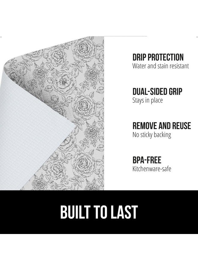 GORILLA GRIP DripGuard Drawer and Shelf Liner for Cabinet, Slip Resistant Non Adhesive Protection for Kitchen, BPA Free Smooth Surface Plastic Liners for Cabinets, Drawers, 12x240 Inch, Vintage Rose - Image 2