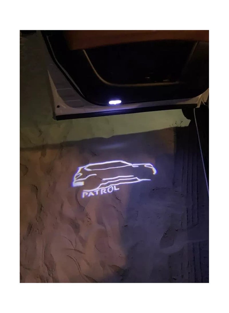 Generic Door Logo Light For Nissan Patrol Y62 2010 2011 2012 2013 2014 2015 2016 2017 2018 2019 2020 2021 2022  2023 2024 Accessories 2PCS Car Door Projector Ghost Shadow Lamp Welcome Light  - Image 3