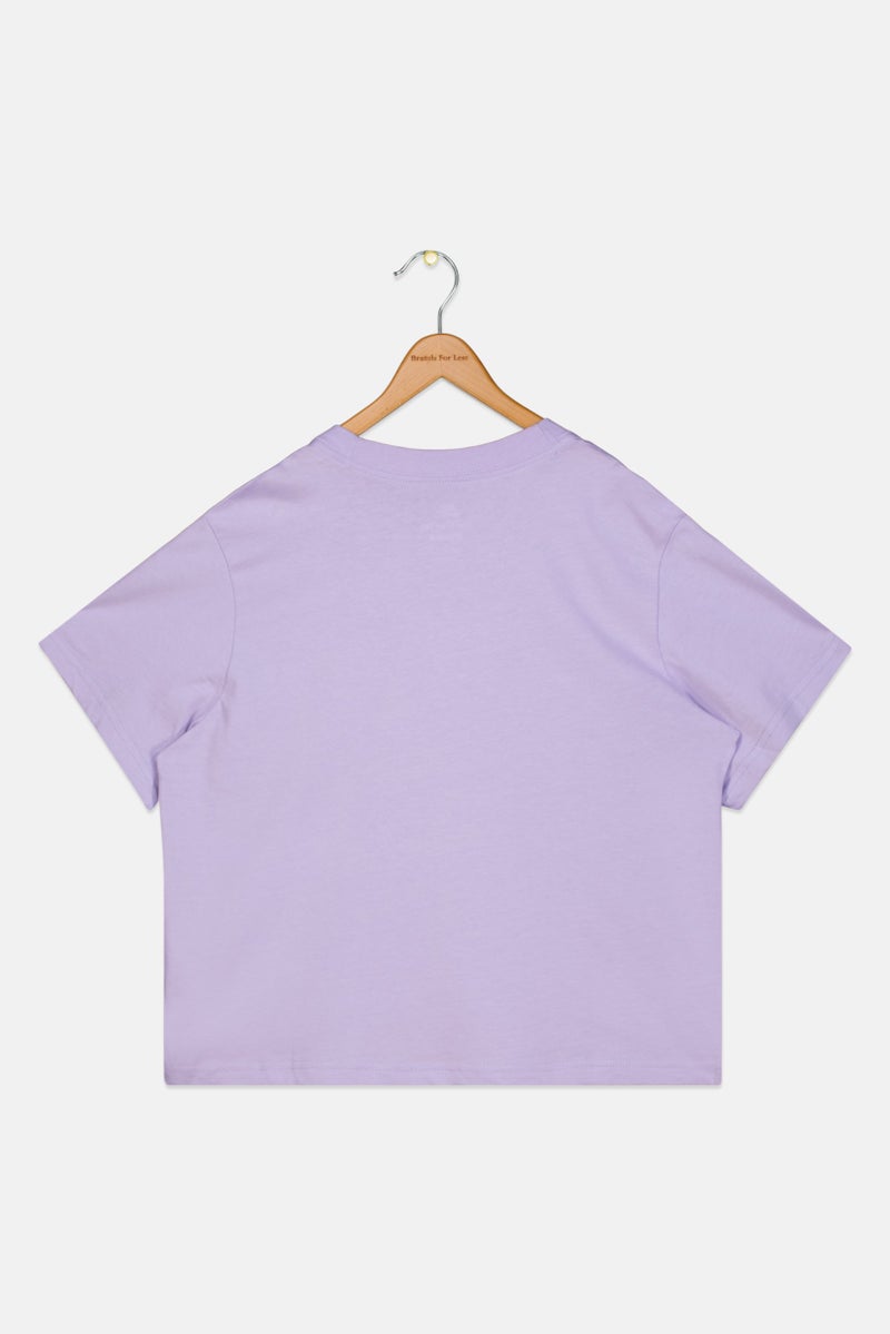 Nike Kids Girl Short Sleeve Brand Logo Training Top, Lavender  - Image 2