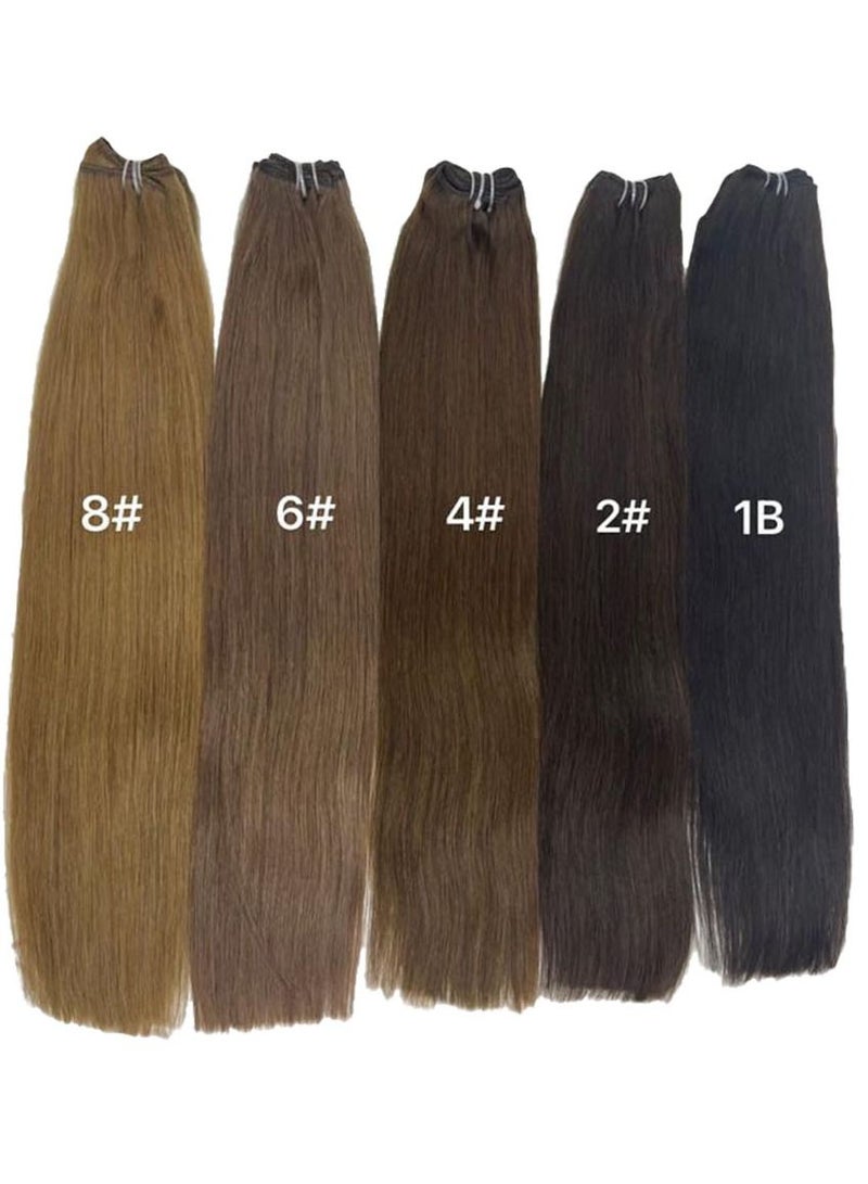 إستيل وصلات شعر بشري 24 بوصة وصلات شعر طبيعي 100 خصلة وصلات شعر كيراتين بوند ناعمة طويلة الأمد ومضادة للتشابك لون رقم 8 - Image 1