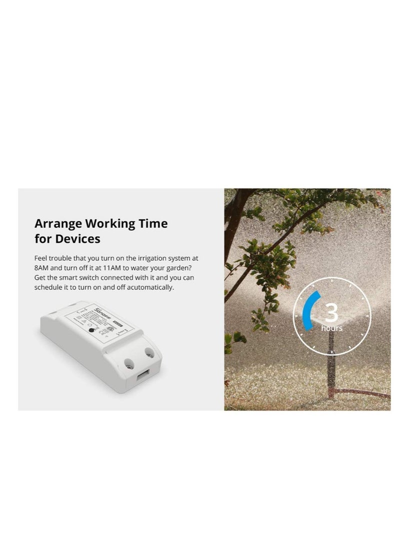 Excefore Smart WiFi Wireless Relay Switch Module, Smart WiFi Wireless Light Switch, 10A Smart Wifi Remote Controlc Wireless  Switch, Compatible with Alexa, Google Home Assistant, NEST, IFTTT (2 Pcs)  - Image 3