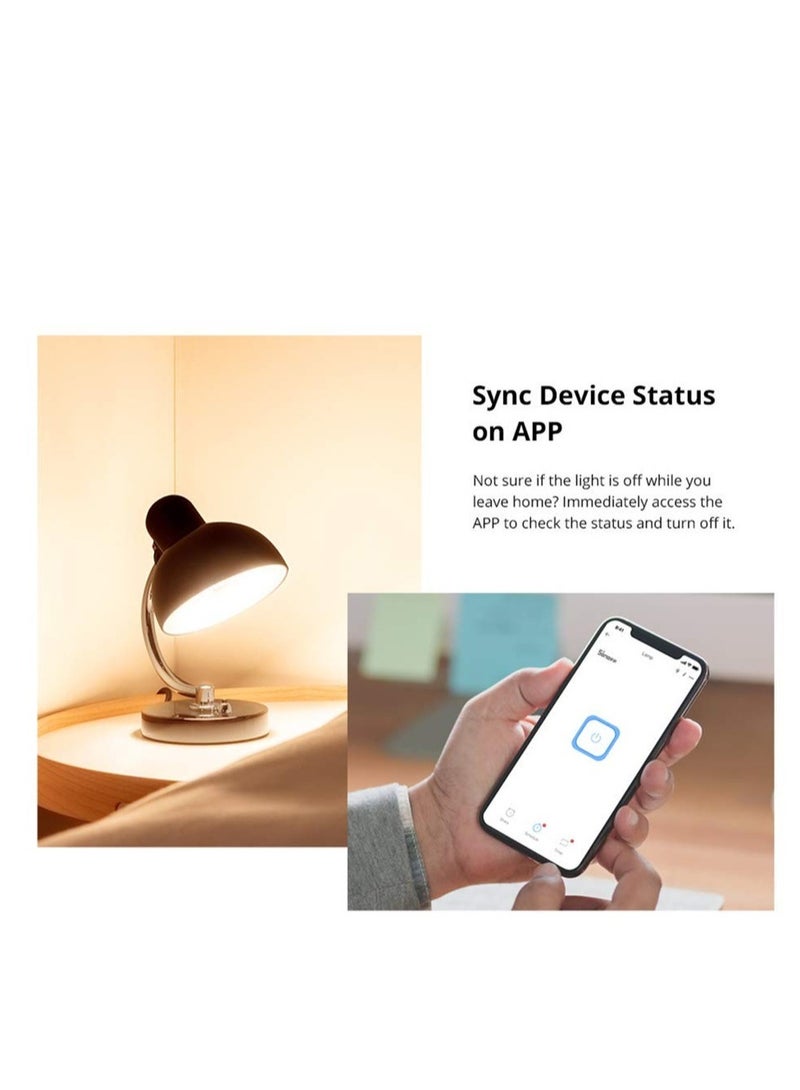 Excefore Smart WiFi Wireless Relay Switch Module, Smart WiFi Wireless Light Switch, 10A Smart Wifi Remote Controlc Wireless  Switch, Compatible with Alexa, Google Home Assistant, NEST, IFTTT (2 Pcs)  - Image 4