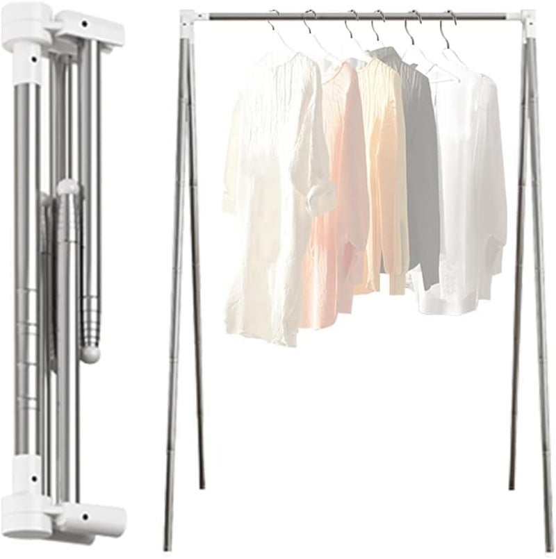BLURISM BLURISM Heavy Duty Clothes Racks for Hanging Clothing Rack Foldable Wide Rolling Garment Rack Wardrobe Rack with Closet Hanger Rack for Coats Shirts Dress Gwoen Pent  - Image 1
