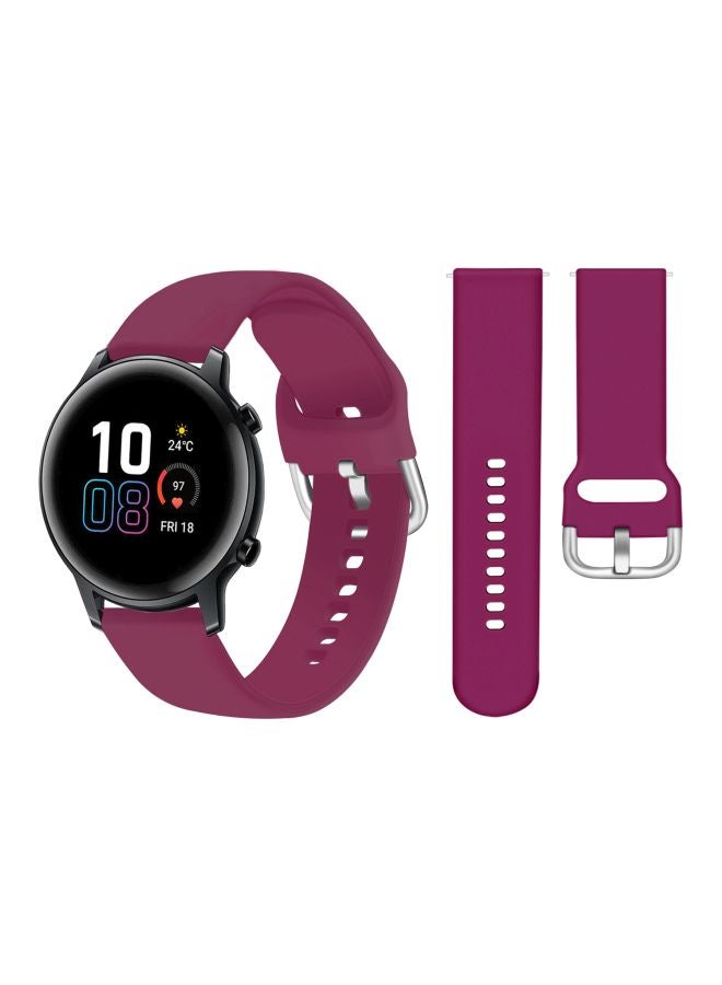 Perfii Replacement Band For Honor MagicWatch 2 42mm Wine Red - Image 2